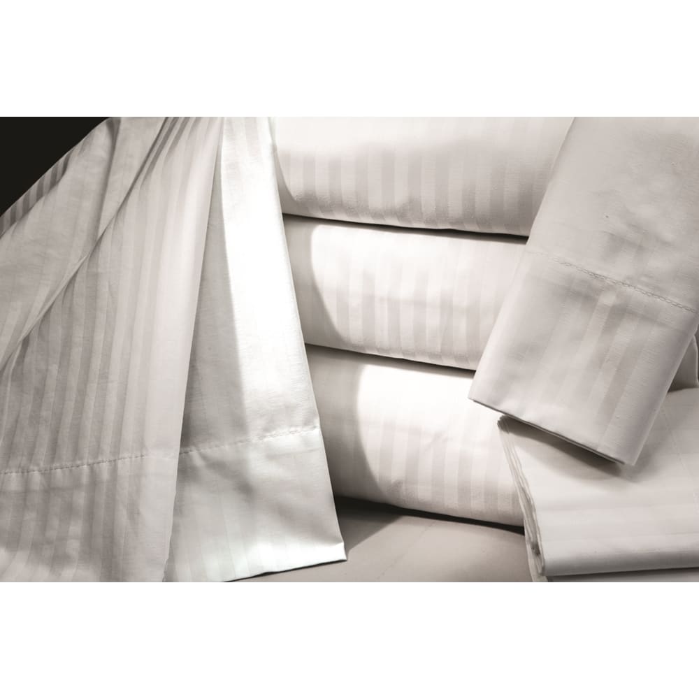 Kahler T300 Blend Woven Stripe, Queen Pillowcase, 46x40 CS, RFID, White